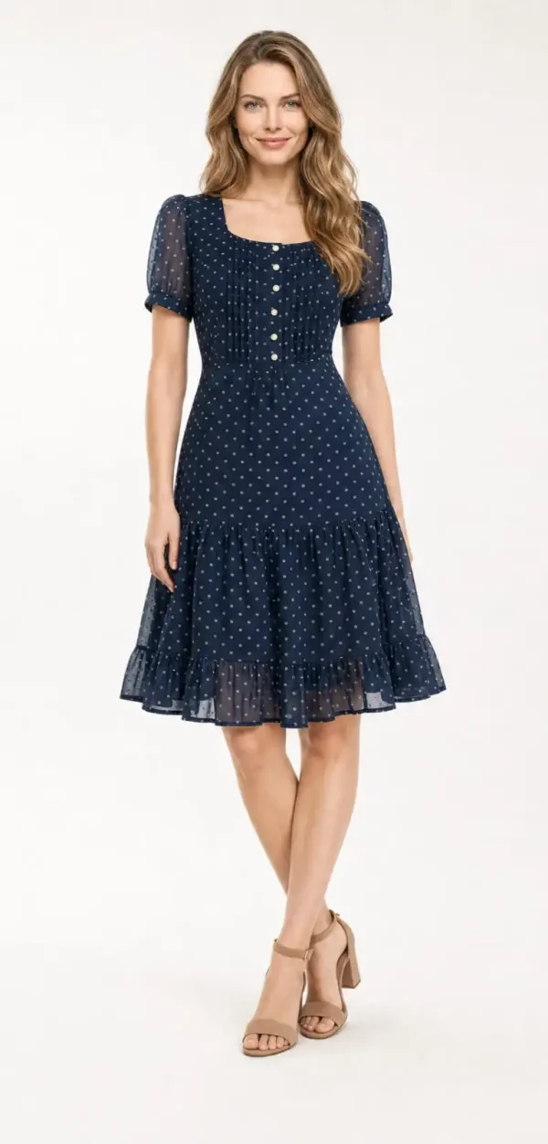 rochie midi bleumarin