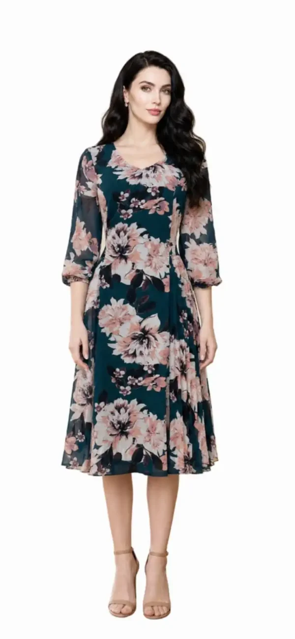 rochie midi verde