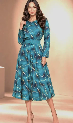 Rochie Casual Midi Verde Daiana