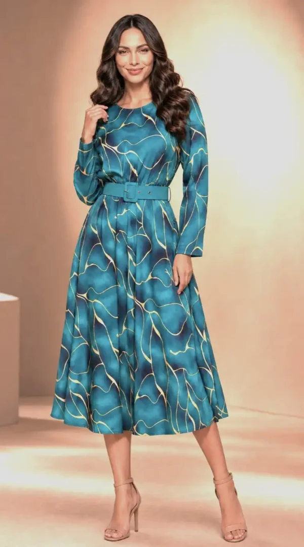 Rochie Casual Midi Verde Daiana