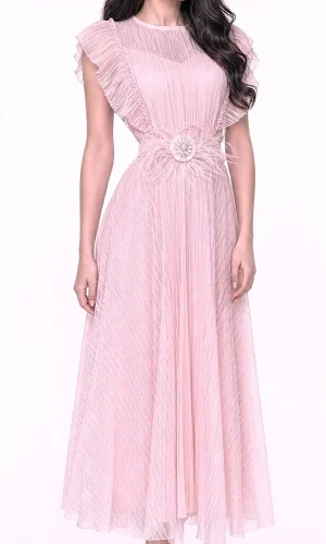 Rochie elegantă roz Luana