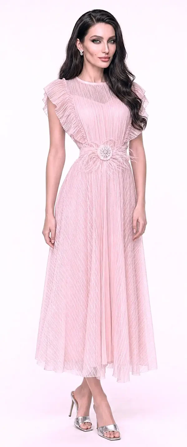 Rochie elegantă roz Luana