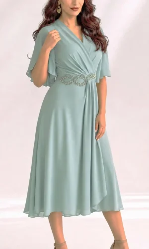 Rochie Elegantă Verde Mentă Esmerald