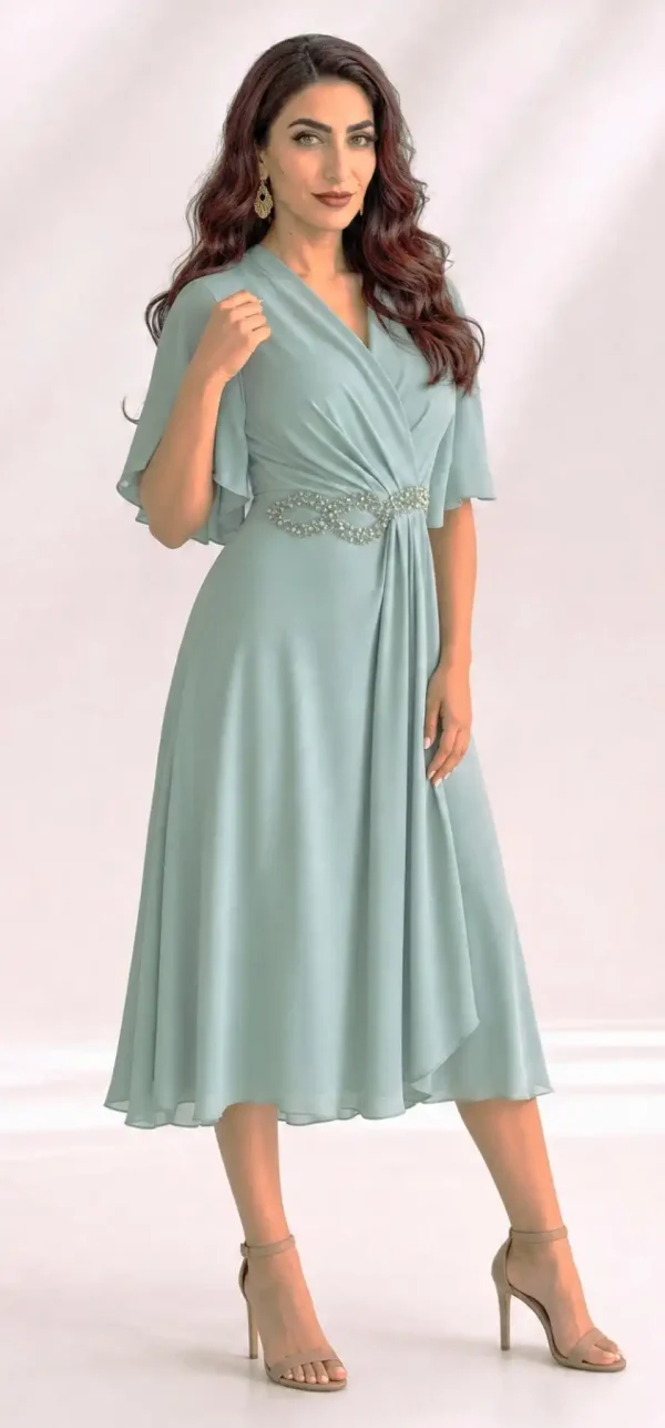 Rochie Elegantă Verde Mentă Esmerald
