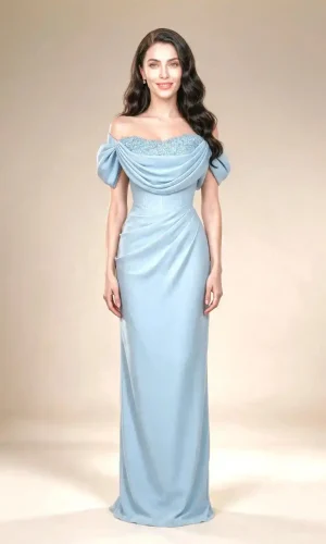 rochie lungă bleu elegantă (2)
