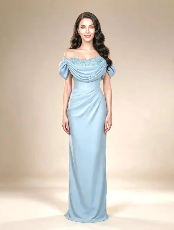 rochie lungă bleu elegantă (2)