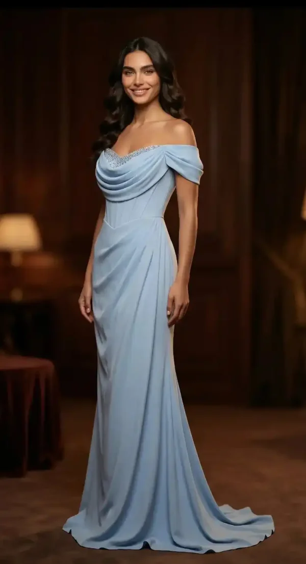 rochie lungă bleu elegantă (3)