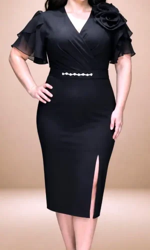 Rochie Neagră Elegantă Scarlet