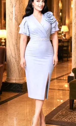 Rochie bleu eleganta Maysa