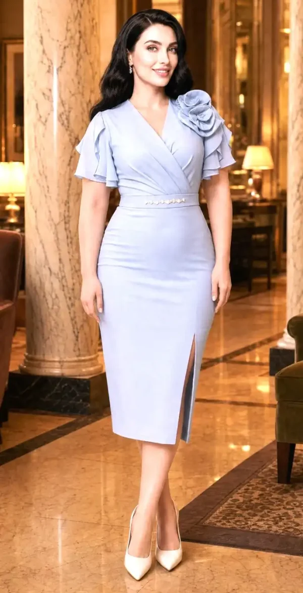 Rochie bleu eleganta Maysa